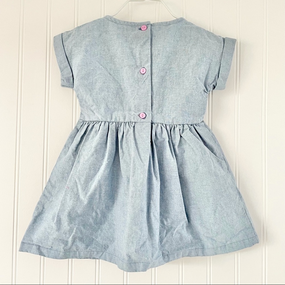 Gymboree Baby Girl Denim Dress Rainbow 12-18M - Picture 2 of 5